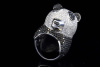 Ring PANDA Tier Motiv 750 Weißgold mit 8,88 Ct. Brillanten 