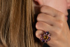 Chanel Coco Kollektion Ring Amethyst Citrin Turmalin Rotgold Rosegold 51 