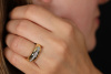 Cartier Paris Ring Mittelsteg mit Diamanten Brillanten in 750er Gelbgold 