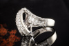 Ring Schleife 3 Ct. Diamanten Brillant- und Baguette-Schliff in Weißgold 