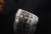 Leo Wittwer Ring mit Emaille Grau und Diamanten Brillanten Weißgold 750 