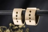 Wellendorff Vintage Ohrringe Creolen Blau Grau Diamanten in Gelbgold 750 