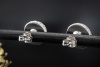 Ohrstecker Ohrringe Rund mit 146 Diamanten 3,07 Ct TW IF in Weißgold 750 