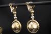 Wempe Ohrringe Weltkugel Planeten Globus beweglich in 750er Gold Bicolor 