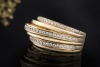 Eleganter Ring Offener Bandring Diamanten in stilvoller Gelbgold Arbeit 