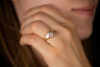 Solitär Diamant Ring mit 1 Brillant in 585er Gelbgold 