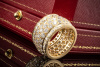 Cartier Ring Nigeria 750er Gelbgold mit Diamanten Brillanten OVP Vintage 