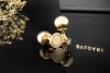 BVLGARI Manschettenknöpfe Runde Klassiker Massiv in 750er Gelbgold OVP 