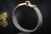Fred Paris Armband Bracelet Force 10 Segelseil geflochten Gelbgold 750 