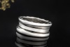 BVLGARI B.zero1 Ring 2-Band Modell beweglich in 750er Weißgold Größe 51 