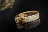 Jette Joop JJ offener Designer Spannring mit Diamanten in 750er Gelbgold 