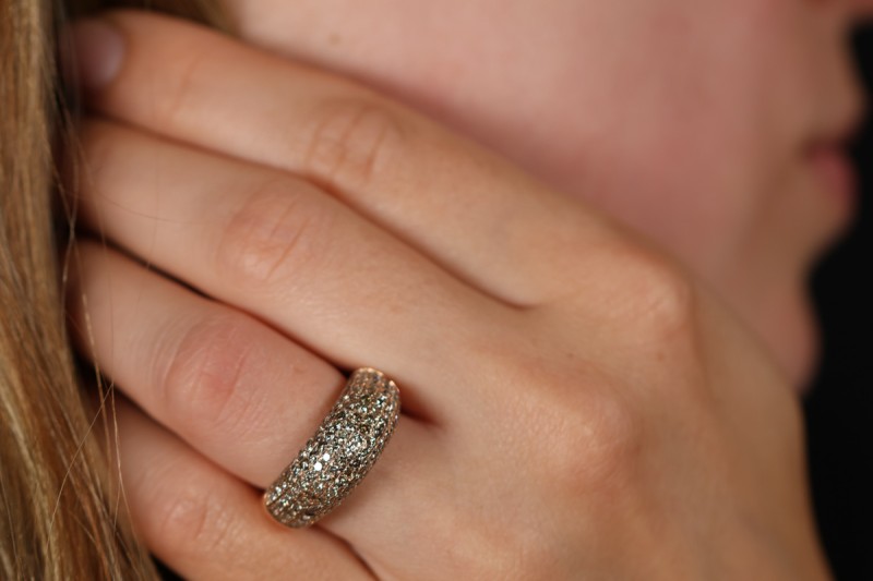 Pomellato Exklusiver Ring mit Cognac Diamanten Brillanten in Rotgold 750 