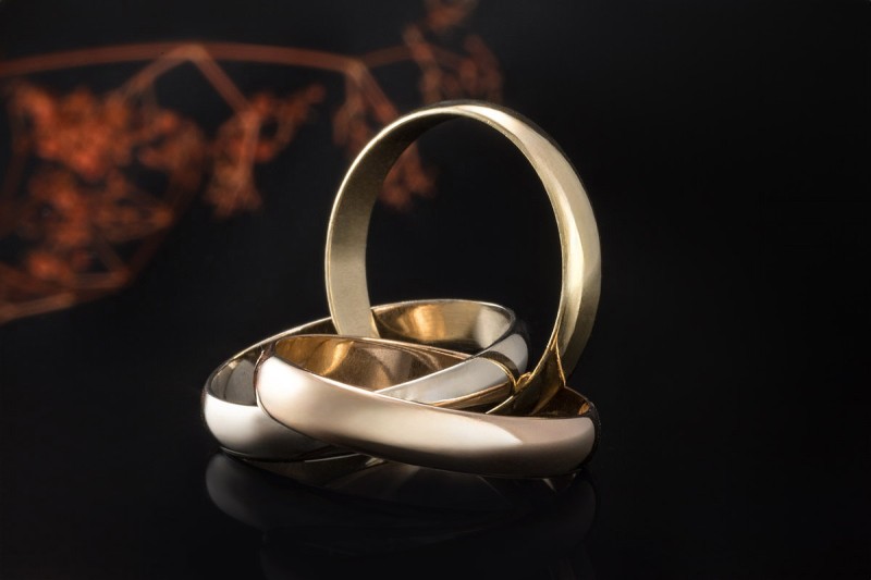 Trinity Ring les must de Cartier Gr. 52 in Rotgold Gelbgold Weißgold 750 