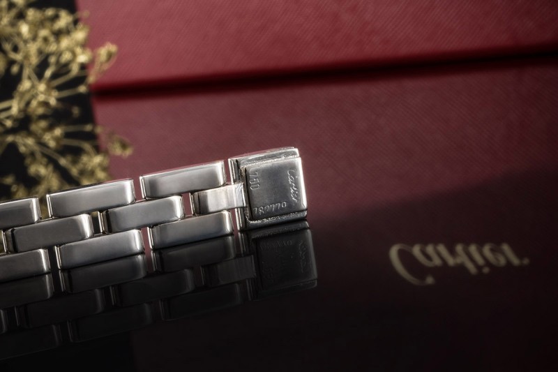 Cartier Armband Maillon Panthère mit 48 Diamanten Weißgold 750 18,5 cm 