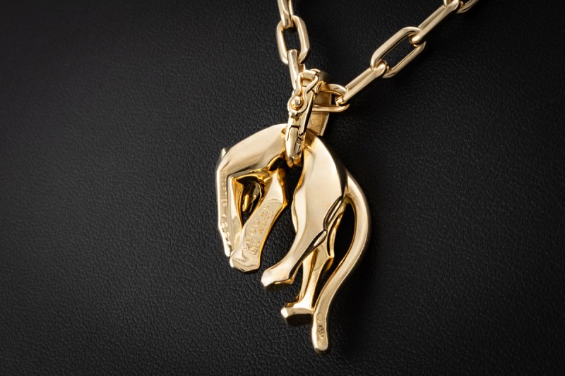 Panthère de Cartier Collier Spartacus Kette Anhänger 750er Gold Full Set 
