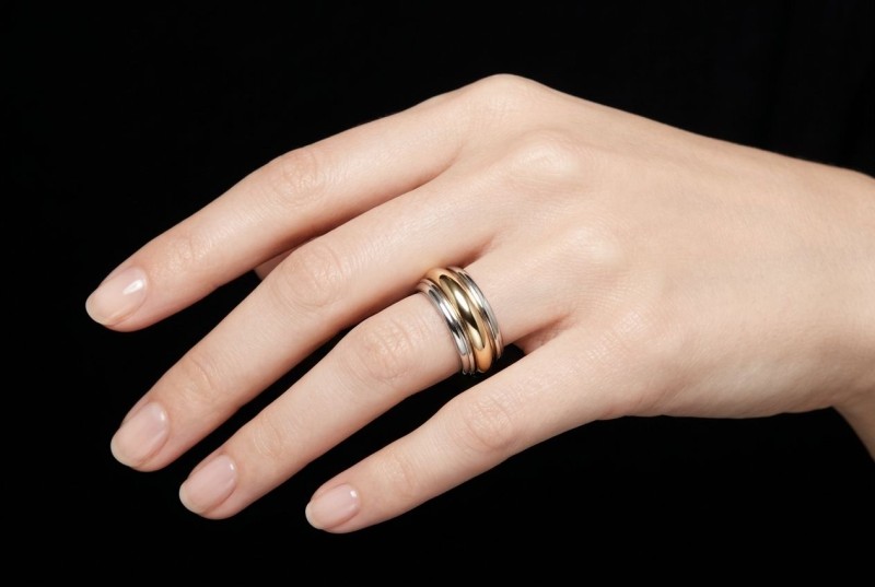 Piaget Ring Possession Drehring XL in 750er Gelbgold Weißgold Bicolor 