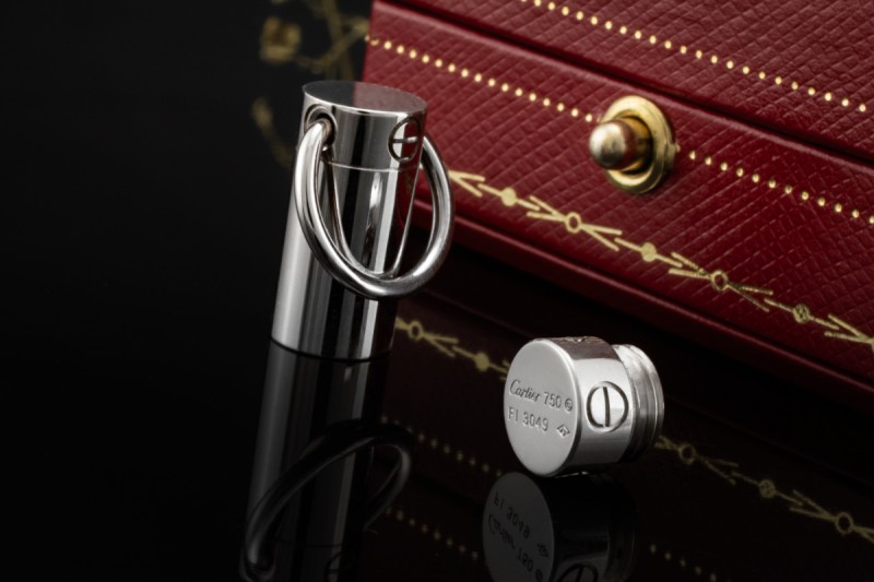 Cartier Love Befüllbarer Anhänger Weißgold Rarität mit Schraubverschluss 