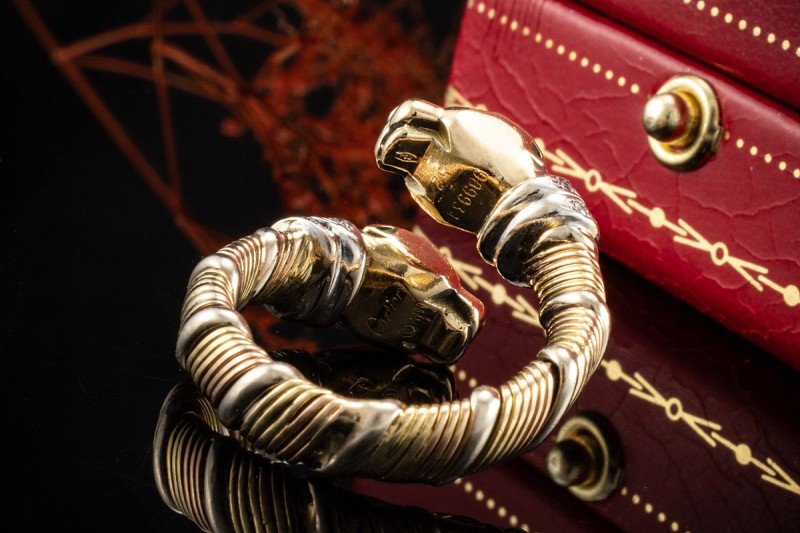 Cartier Ring Panthère de Cartier mit Diamanten Gold 750 Tricolor Vintage 
