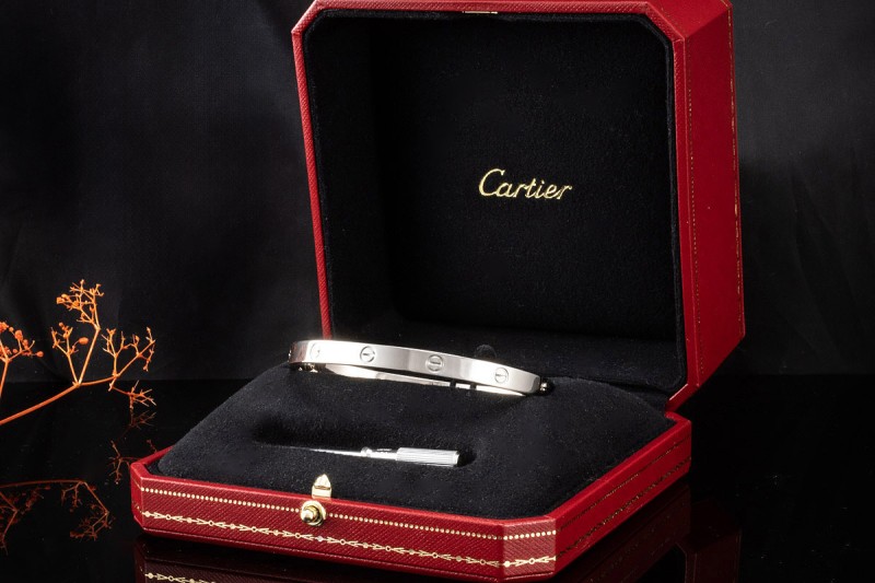 Cartier Love Armreif Armband Bracelet in 750er Weißgold Größe 21 cm OVP 