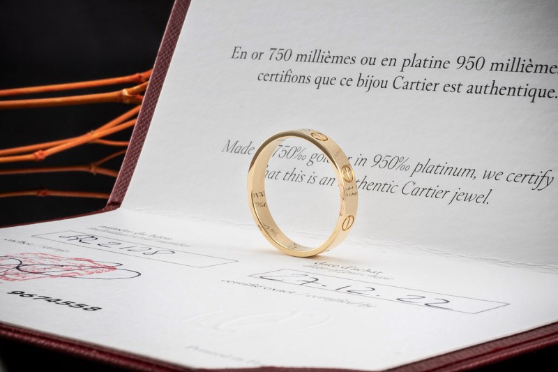 Cartier Love Ring Schmales Modell in Gelbgold 750 Trauring Größe 59 