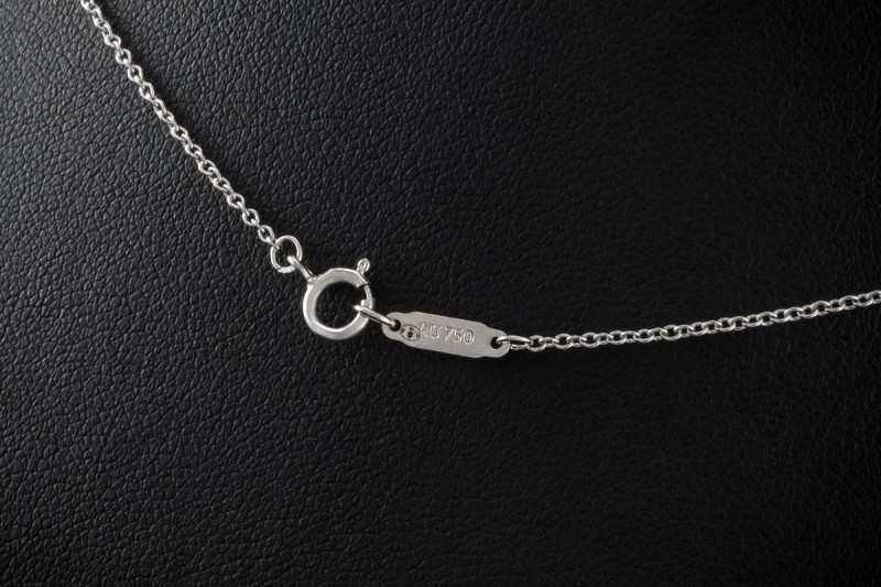 Tiffany Collier Kette Signature Pearls Perle und Diamant in Weißgold 750 