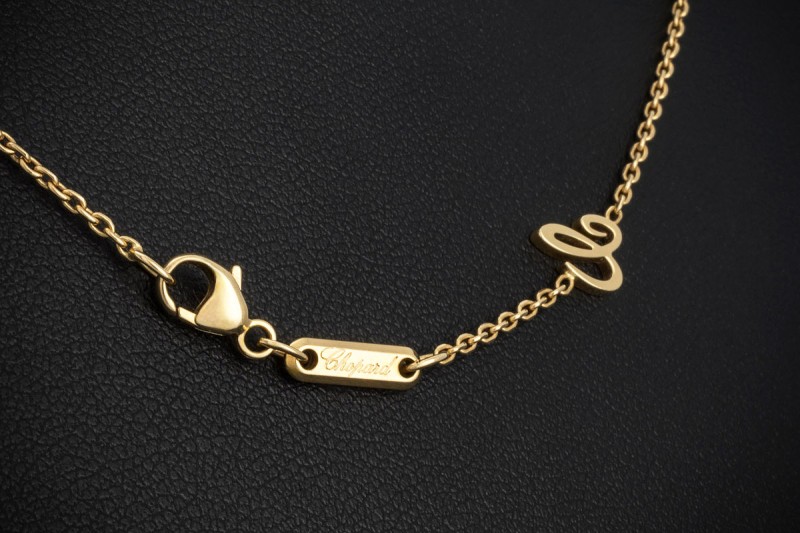 Chopard Kette Collier Gliederkette 38 / 40 / 42 cm Länge in Gelbgold 750 