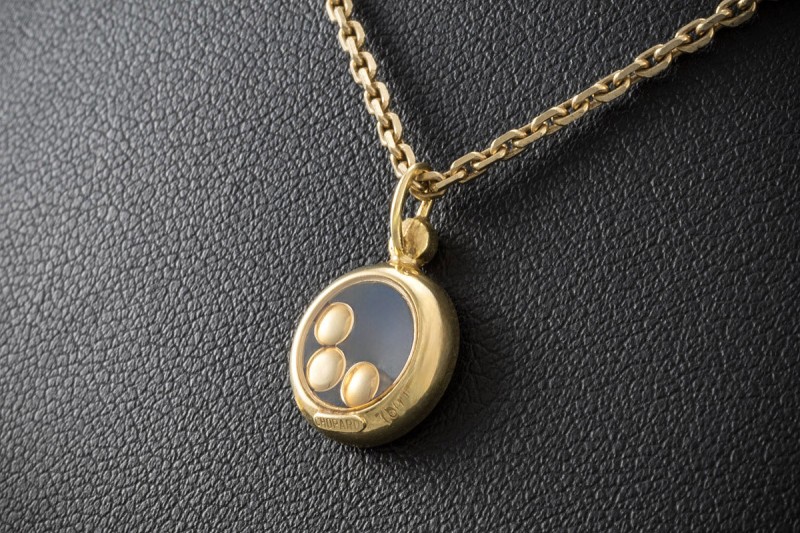 Chopard Happy Diamonds Anhänger Kleines Modell Diamanten in Gelbgold 750 