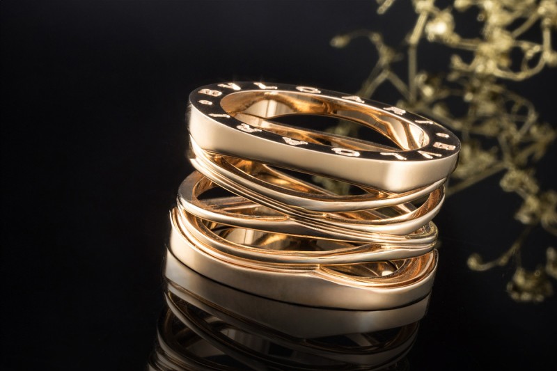 BVLGARI B.zero1 4-Band Ring Sonderedition Zaha Hadid 55 in Roségold 750 