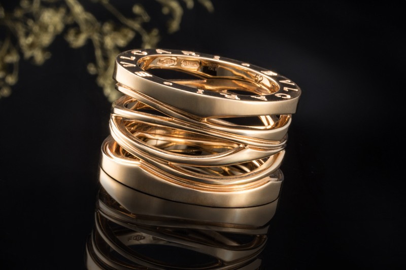 BVLGARI B.zero1 4-Band Ring Sonderedition Zaha Hadid 52 in Roségold 750 