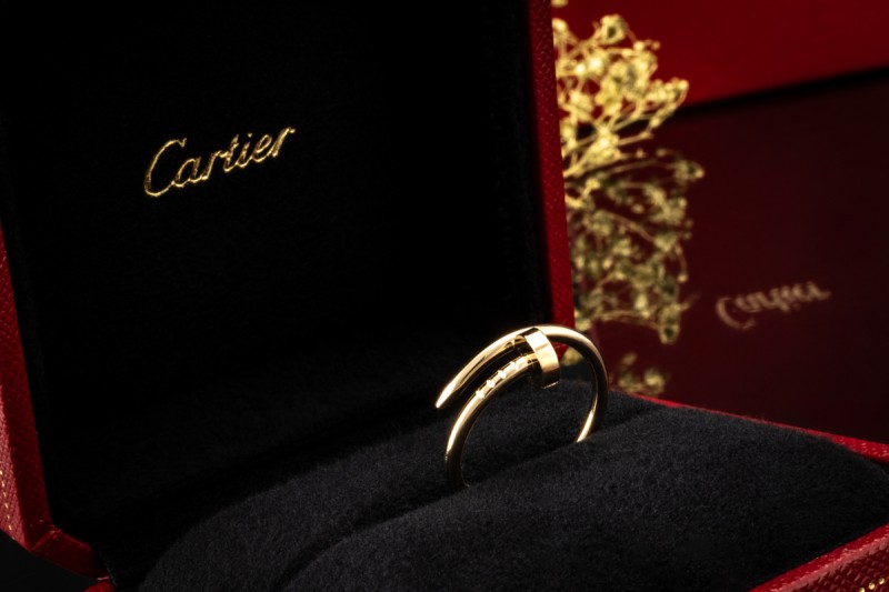 Cartier Juste un Clou Ring Kleines Modell 750er Gelbgold Full Set Gr. 52 
