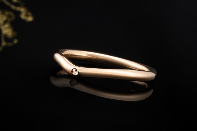 Tiffany & Co. Ring Elsa Peretti Solitär Trauring Diamant 750er Roségold 