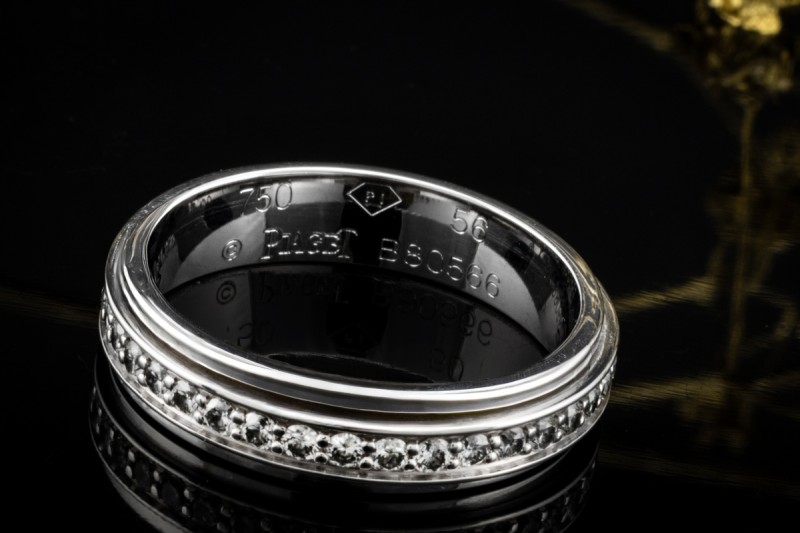 Piaget Possession Ring Drehring Memoire mit Diamanten in Weißgold Gr 56 