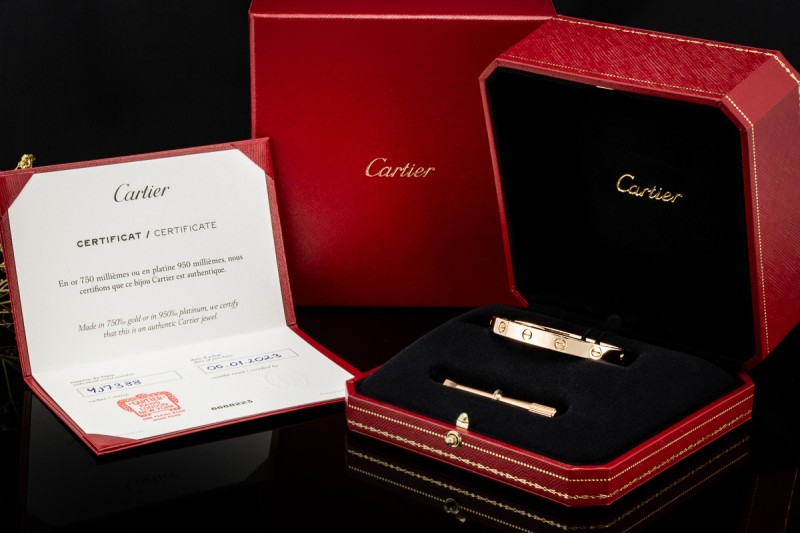 Cartier Love Armreif Klassisch Roségold 750 Bracelet Gr 16 Full Set 2023 