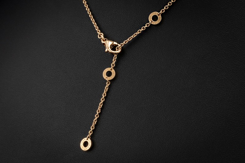 BVLGARI B.zero1 Collier Kette Anhänger Diamanten 750er Roségold Weißgold 