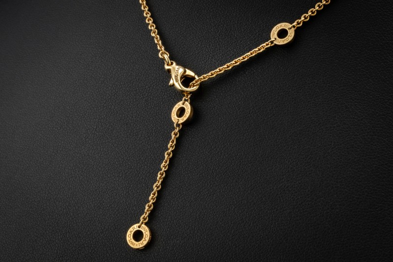 BVLGARI B.zero1 Collier Kette mit Anhänger Diamanten in 750er Gelbgold 