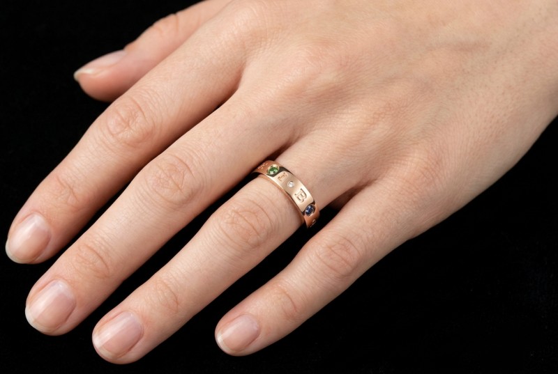 BVLGARI Roman Sorbets Ring mit Amethyst Turmalin Diamant 750er Roségold 