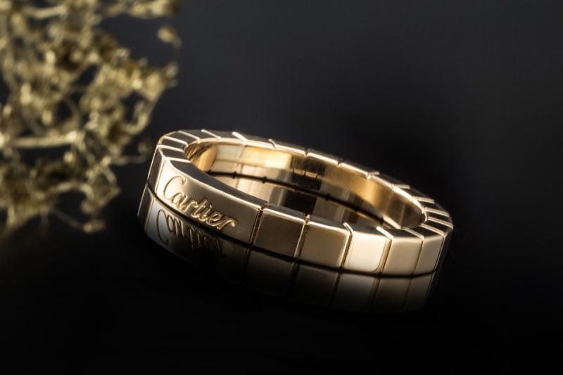 Cartier Lanières Ring Klassisch ohne Besatz in 750er Gelbgold Größe 59 