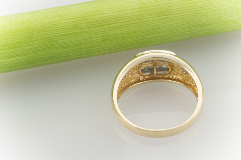 Raffiniert gearbeiteter Bicolor Ring mit Brillanten 585 Gold  