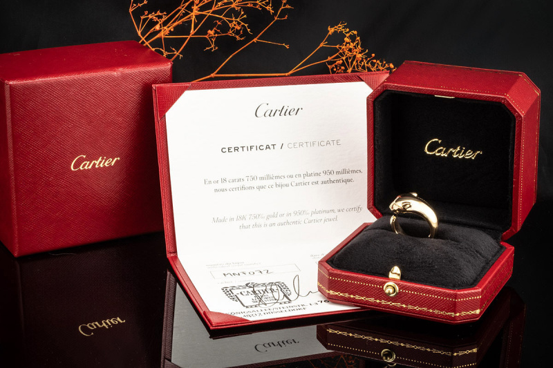 Cartier Ring Panthère de Cartier Großes Modell Tsavorit Onyx in Gelbgold 