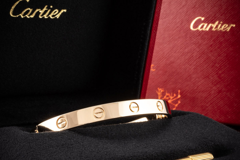 Cartier Love Armreif Armband Bracelet in 750er Roségold Gr. 17 Full Set 