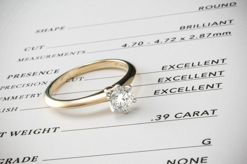 Tiffany & Co Solitär Ring Setting mit Diamant 0,39 Ct in Gelbgold Platin 