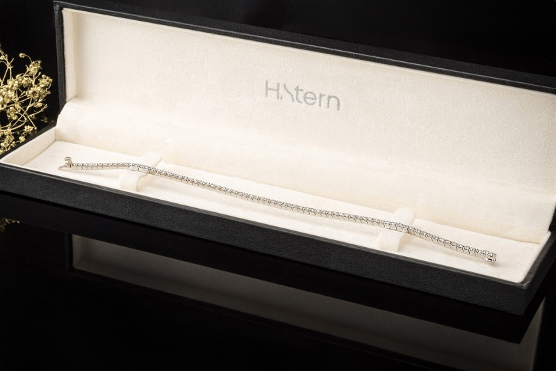 H.Stern Tennisarmband mit 2,62 Carat feurigen Diamanten in Weißgold 750 