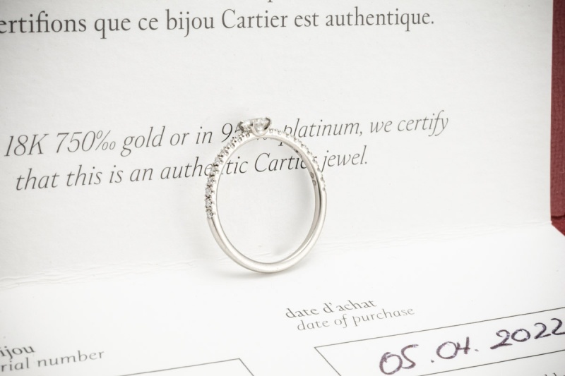 Etincelle de Cartier Ring Solitär Verlobungsring Diamanten 950er Platin 