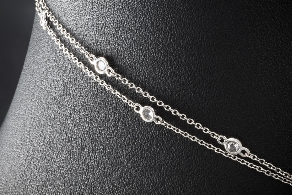Collier Kette mit Anhänger Südsee Perle und Diamant Rosen 750er Weißgold 