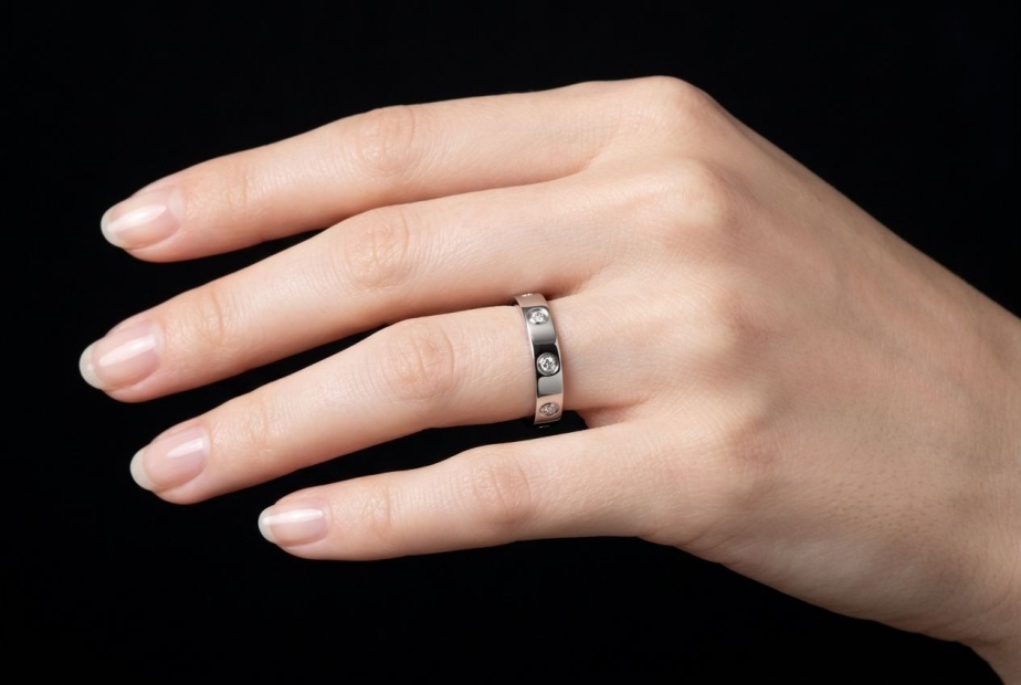 Cartier Love Ring Kleines Modell mit Diamanten Trauring in Weißgold 750 