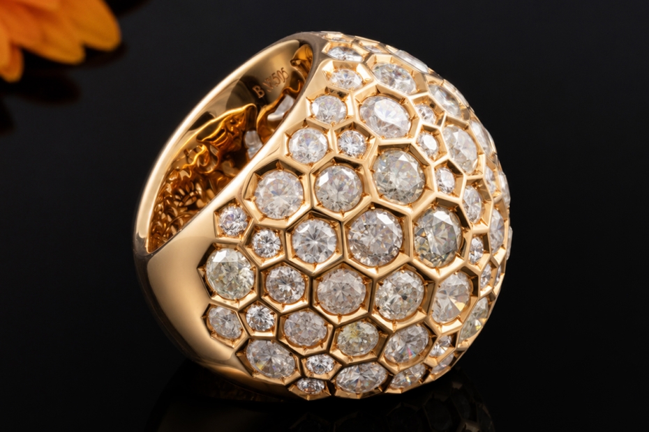 De Grisogono Cocktailring 13 Carat Diamanten Icy Diamonds 750er Roségold 