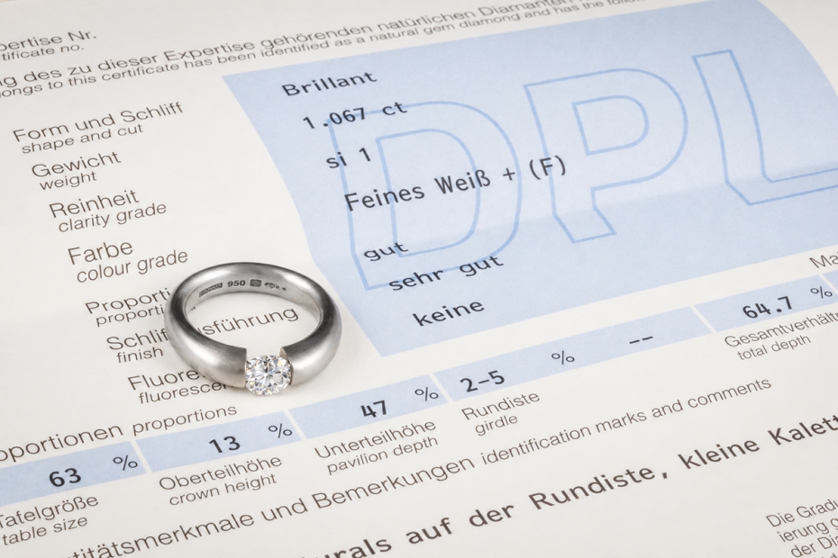 Niessing Spannring Solitär Ring Rund Diamant Brillant 1,06 Ct Platin 950 