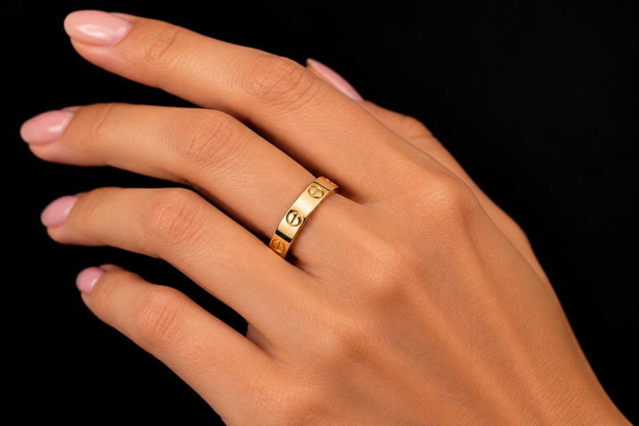 Cartier Love Ring Kleines Modell Massiv in 750er Gelbgold Größe 52 