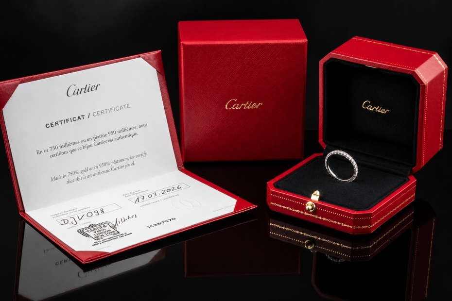 Etincelle de Cartier Ring Memoire Trauring Platin mit Diamanten Full Set 