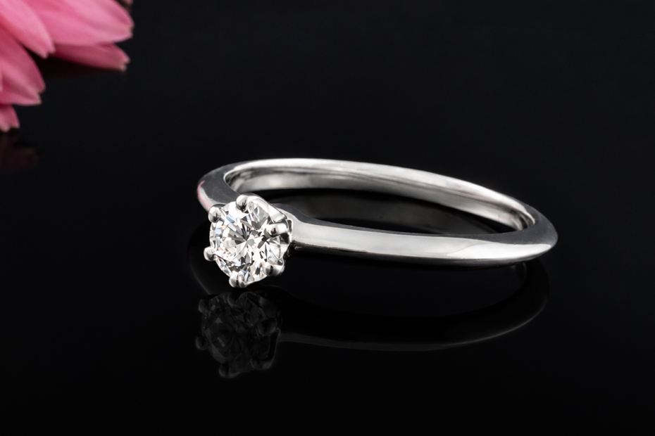 Tiffany & Co. Solitär Ring Setting mit Diamant 0,33 Ct in Platin 950 OVP 